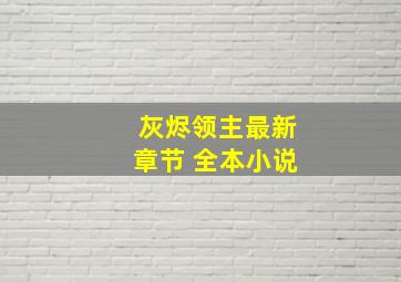 灰烬领主最新章节 全本小说